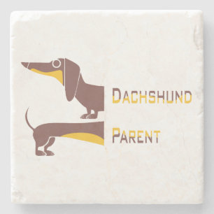 Funny cute dachshund for long dog parent stone coaster