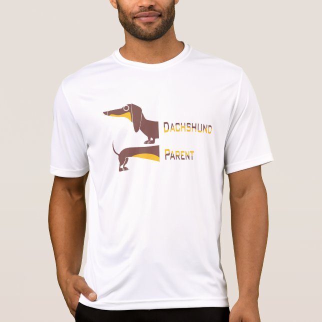 Funny cute dachshund for long dog parent T-Shirt (Front)