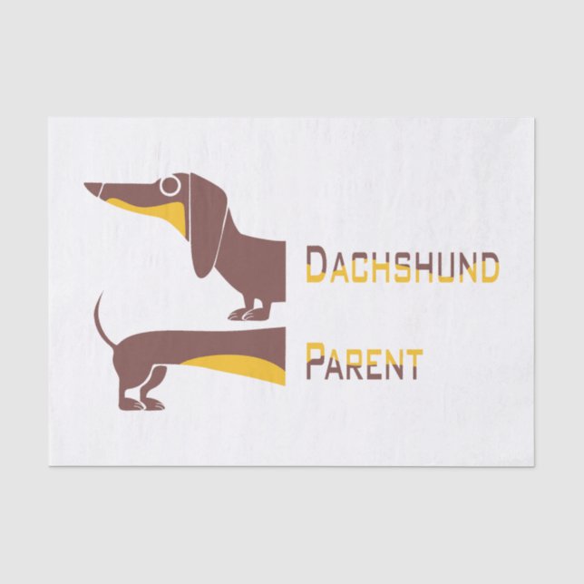 Funny cute dachshund for long dog parent tissue paper (Front)
