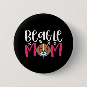 Funny Cute Dog Lover Puppy Pet Owner Beagle Mom 6 Cm Round Badge