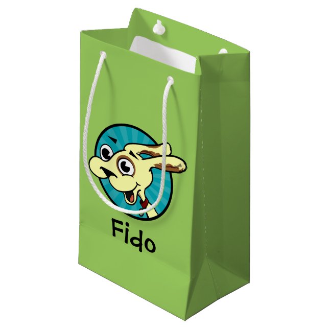 FUNNY CUTE DOG MATTE SMALL GIFT BAG (Front Angled)