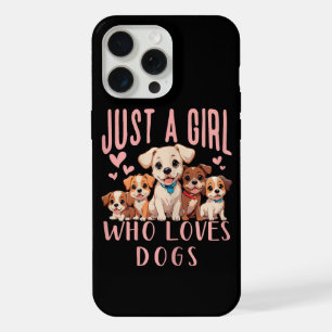 Funny Cute Dog Puppy Lover - Just A Girl Who Loves iPhone 15 Pro Max Case
