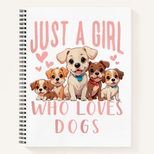 Funny Cute Dog Puppy Lover - Just A Girl Who Loves Notebook
