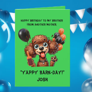 Funny Cute Dog Simple Birthday Greeting Card