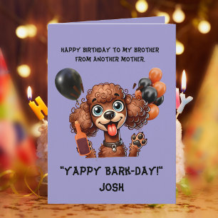 Funny Cute Dog Simple Birthday Greeting Card 