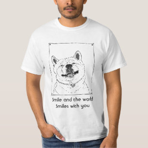 funny cute dog smiling with uplifting slogan T-Shirt