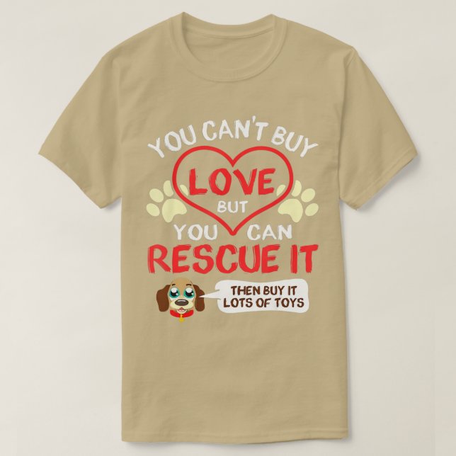 Funny Cute Dogs Cats Rescue Shelter Adopt Puppy Vo T-Shirt (Design Front)