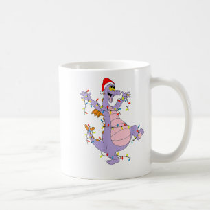 Funny Cute Dragon Figment Lights Christmas Santa M Coffee Mug