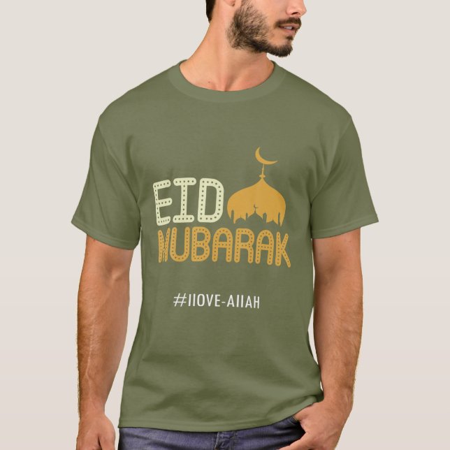 Funny Cute Eid Ramadan Eid Mubarak, Eid Al-Fitr, E T-Shirt (Front)