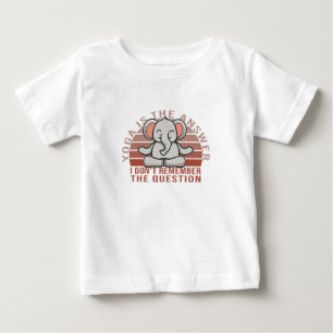 Funny cute elephant doing yoga. funny yoga design baby T-Shirt
