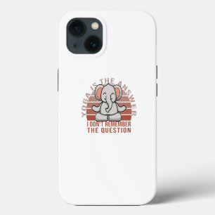 Funny cute elephant doing yoga. funny yoga design iPhone 13 case