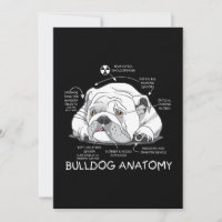 Funny Cute English Bulldog Anatomy Dog Biology