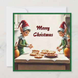 Funny Cute Festive Whimsical Christmas Gnomes Holiday Card