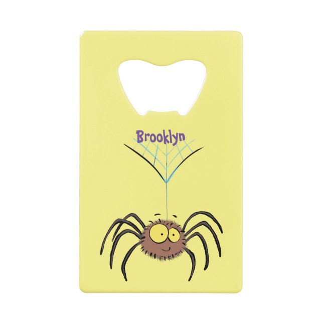 Funny cute fluffy spider cartoon (Front)