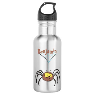 Funny cute fluffy spider cartoon 532 ml water bottle