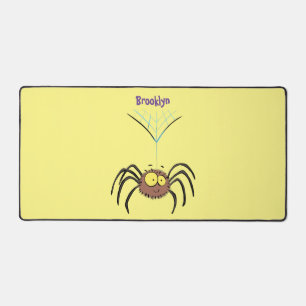 Funny cute fluffy spider cartoon desk mat