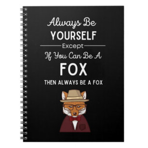 Funny Cute Fox Animal Gifts Forest Fun Modern Notebook