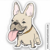 Funny Cute French Bulldog | Frenchie Cartoon Dog
