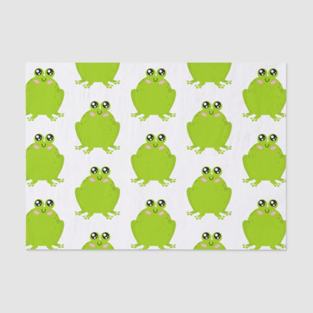 Funny Cute Frog Tissue Paper (Front)