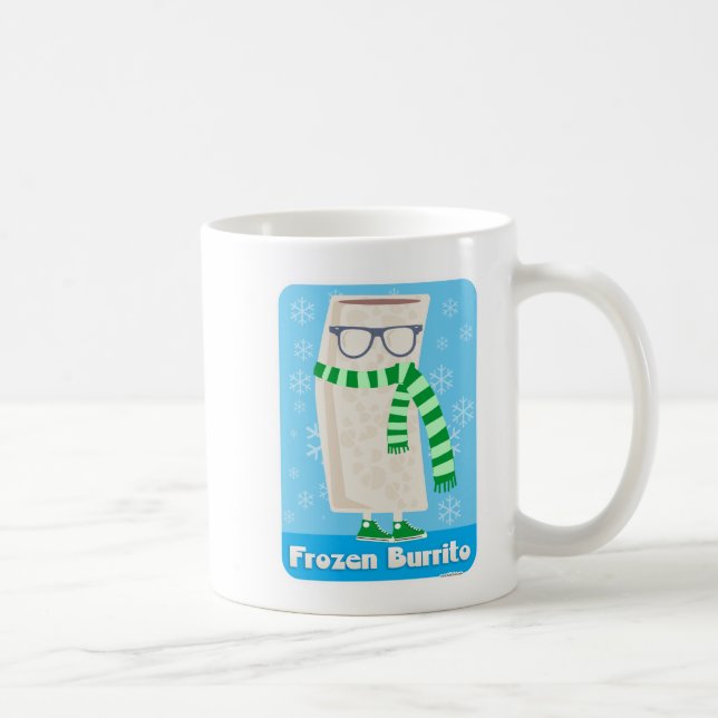 Funny Cute Frozen Burrito Cartoon Character 2-side Coffee Mug (Right)