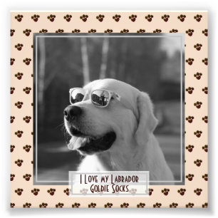 Funny Cute Golden Labrador Retriever PHOTO Named Print