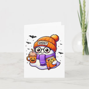 Funny Cute Halloween Ghost Pumpkin Ghost Halloween Card