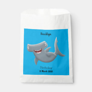 Funny cute Hammerhead shark cartoon Favour Bags