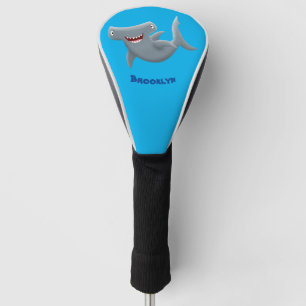 Funny cute Hammerhead shark cartoon Golf Head Cover
