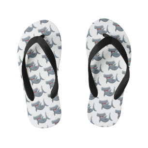 Funny cute Hammerhead shark cartoon Kid's Jandals