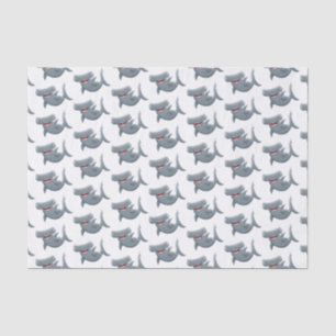 Funny cute Hammerhead shark cartoon Tissue Paper