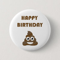 Funny Cute Happy Birthday Party Poop Emoji