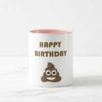 Funny Cute Happy Birthday Party Poop Emoji