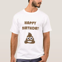 Funny Cute Happy Birthday Party Poop Emoji