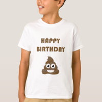 Funny Cute Happy Birthday Party Poop Emoji
