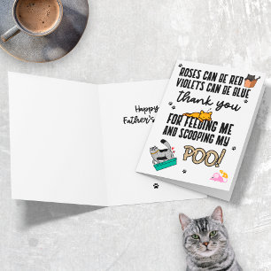 Funny Cute Happy Father's Day From Cat Card