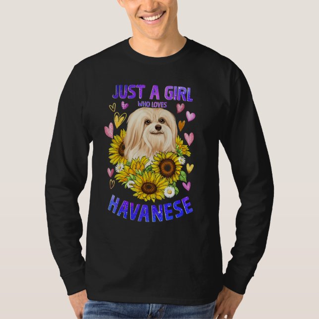 Funny Cute Havanese Dog Loving Girl Puppy Lover Wo T-Shirt (Front)