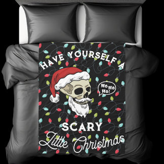 Funny Cute Have Yourself A Scary Little Christmas Fleece Blanket