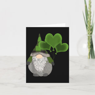 Funny Cute Irish Gnome St Patricks Day Heart Ballo Card