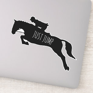 Funny Cute Just Jump Horse Equestrian Car Window