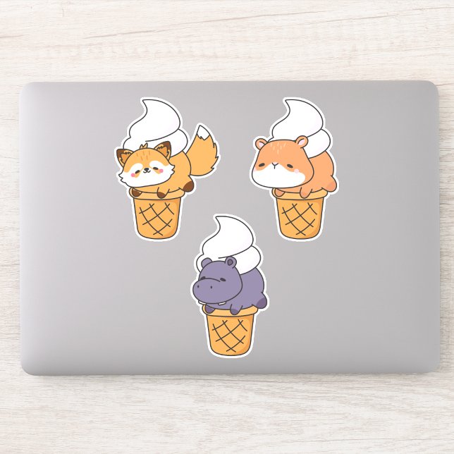 Funny & Cute Kawaii Animal Sticker Set (3-Pack)  (Creator Uploaded)