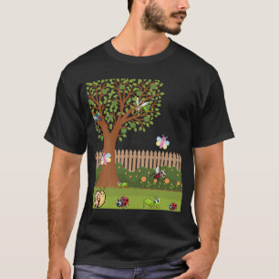 Funny cute lady bugs girls boys children   trees T-Shirt