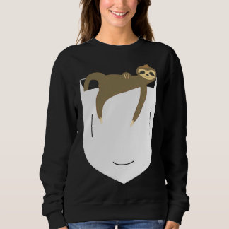 Funny Cute Lazy Sloth Pocket Sweatshirt