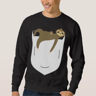 Funny Cute Lazy Sloth Pocket Sweatshirt