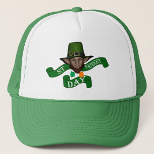 Funny cute leprechaun St Patrick's day Trucker Hat