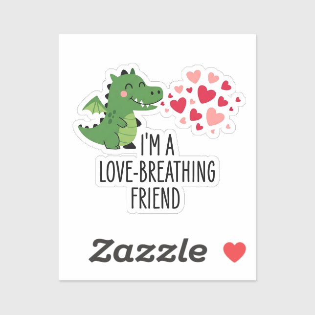 Funny Cute Love Breathing Dragon Friend (Sheet)