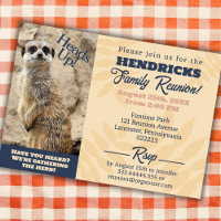 Funny, Cute  Meerkat Family Reunion Save the Date