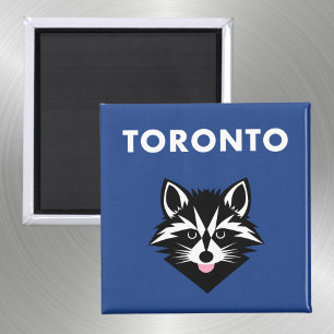 Funny Cute Mocking Toronto Raccoon Dark Color Magnet