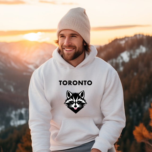 Funny Cute Mocking Toronto Raccoon Light-Color Hoodie (Creator Uploaded)