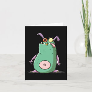 Funny Cute Monster Weird Cartoon Character Card