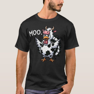 Funny Cute Moo Cow Turkey Costume Thanksgiving Tur T-Shirt